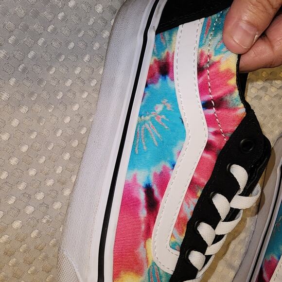 VANS EUC WOMEN'S SIZE 7 ( like new) OFF THE WALL LACE UP TIE DYE SNEAKERS SHOES - Picture 6 of 10